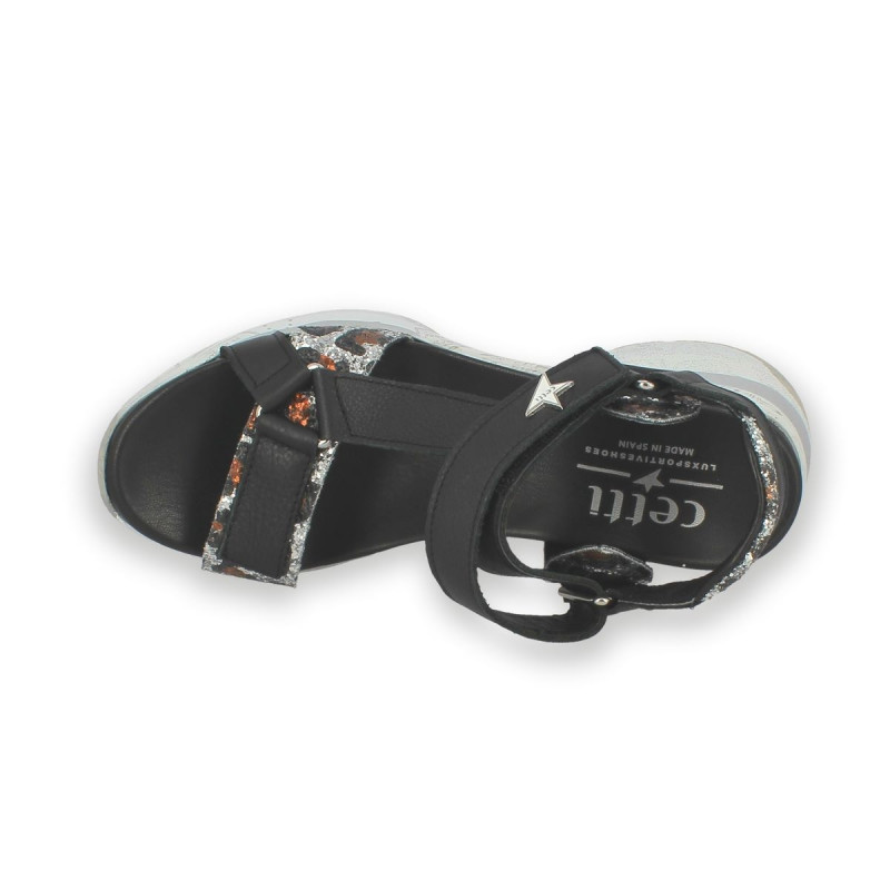 NATURE-GLITTER NEGRO