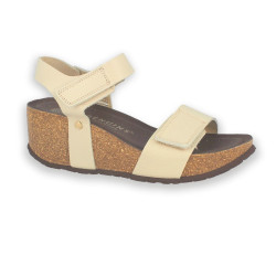 SANDALIA CUÑA TAUPE