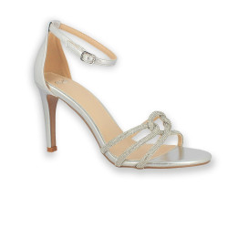 SANDALIA TACÓN STRASS SILVER 
